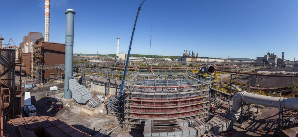 Die neue Entstaubungsanlage für die Rundkühler der Sinteranlage bei der SHS soll zu höherer Energieeffizienz führen.