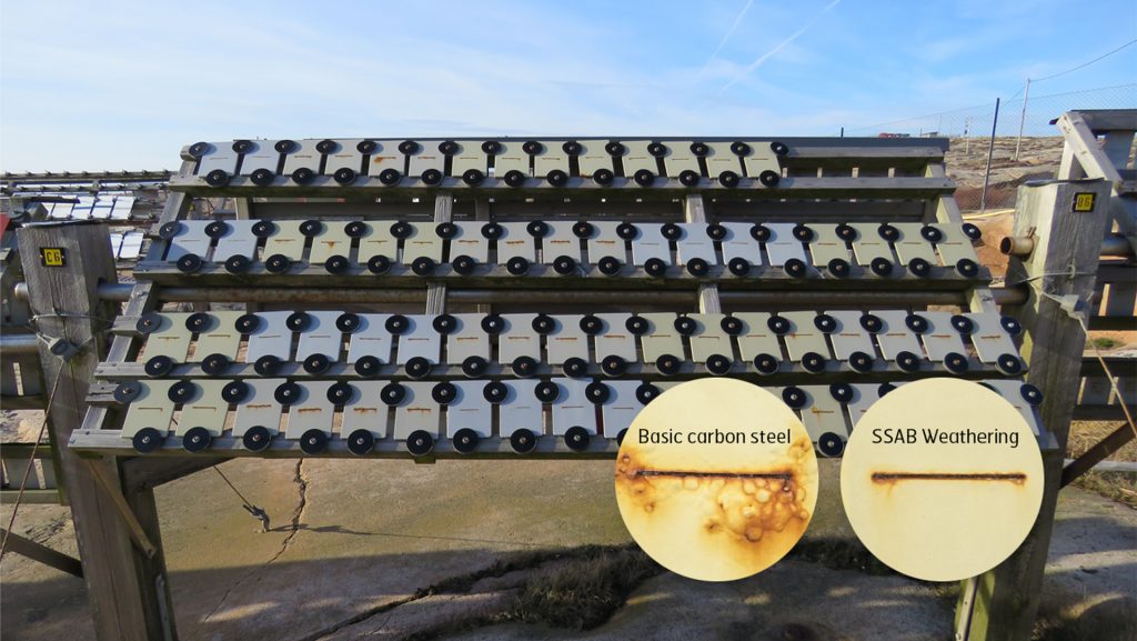 Testergebnis: Konventioneller Stahl vs. SSAB-Weathering-Stahl