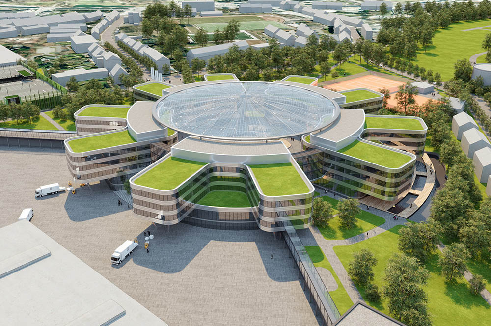 Entwurf der neuen Zentrale der SMS group im Rheinland