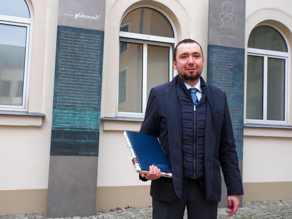 Prof. Michal Szucki bei seiner Berufung an der TU Bergakademie Freiberg