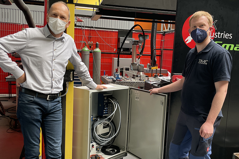TIME-Geschäftsführer Dr. Ralf Polzin (links) will die Schweißtechnik durch KI voranbringen
