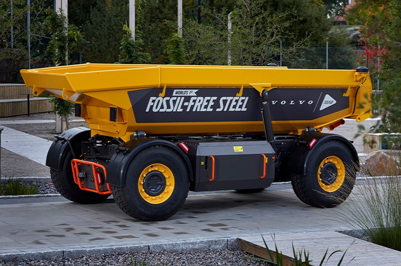 Volvo-Fahrzeug aus fossilfreiem Stahl von SSAB