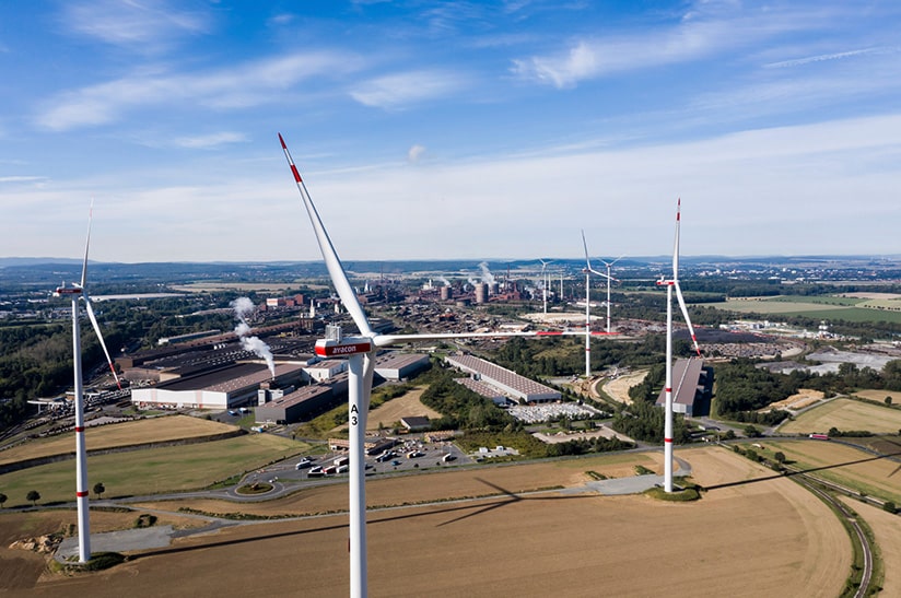 Windpark bei der Salzgitter AG