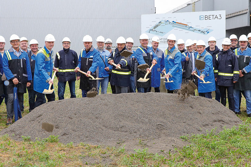 Voestalpine beim Spatenstich für Beta 3 – das Material kommt u.a. von Andritz