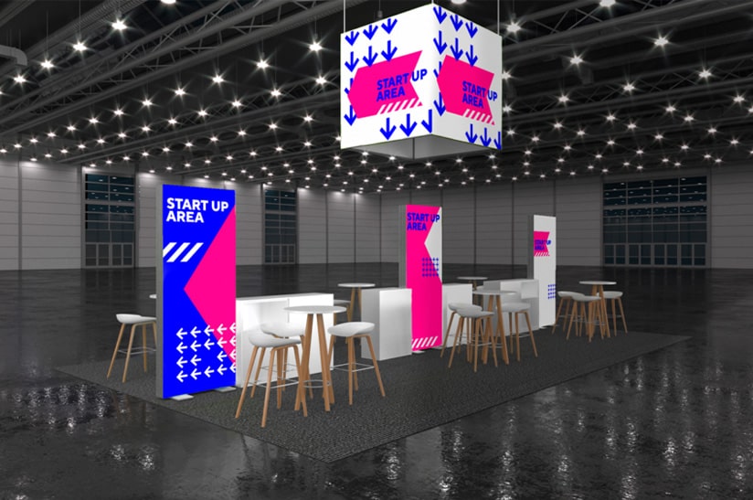 Konzept der Startup-Area auf der decarbXpo