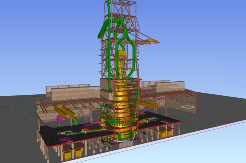 Modell der Anlage, die Jindal von der SMS group erhält