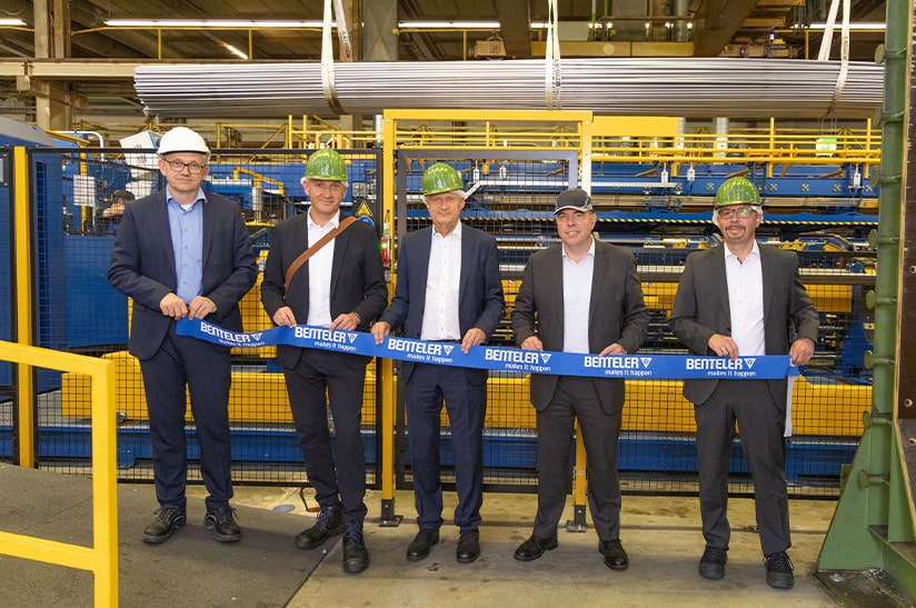 Eröffnung der neuen Ziehlinie bei Benteler