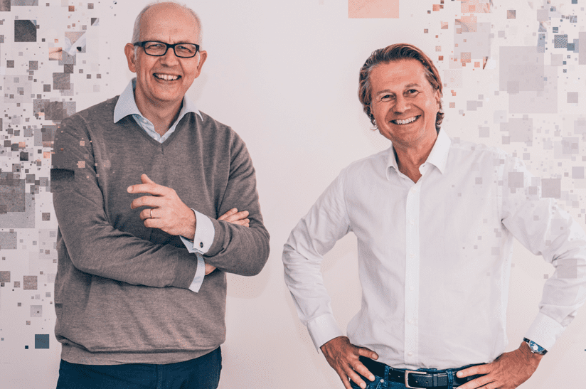 Dr. Michael Giese (li.) und Alexander Sieverts, Gründer und Geschäftsführer des Münchner Technologieunternehmens itsmydata.