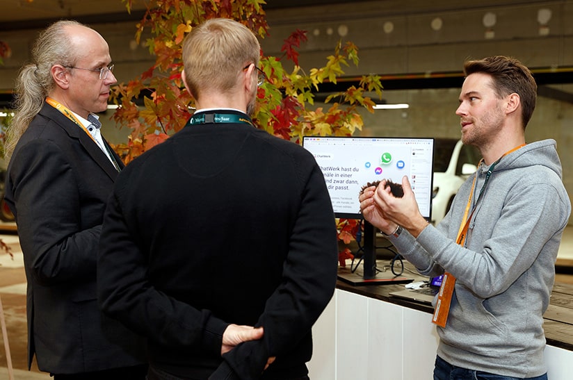 Start-ups stellen beim Portfoliotag ihre Geschäftskonzepte vor