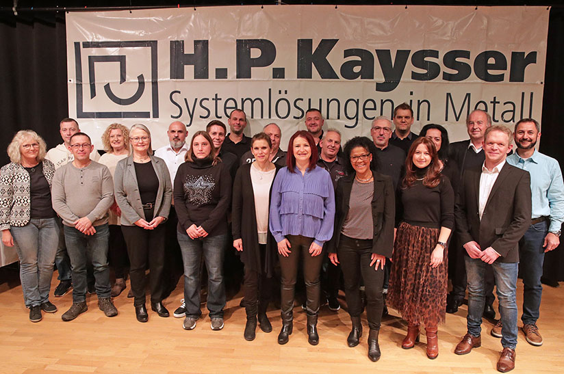 Jubilare von HP Kaysser mit 10 Jahren Betriebszugehörigkeit