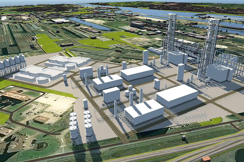 Um die gesamte stahlproduktion-arcelormittal-blechexpo-2021 in IJmuiden nachhaltiger zu machen, beginnt Tata Steel mit einer umfassenden Umstellung von Hochofentechnologie auf Direktreduktionsanlagen und Elektroöfen (DRI-REF), wie die digitale Skizze andeutet.