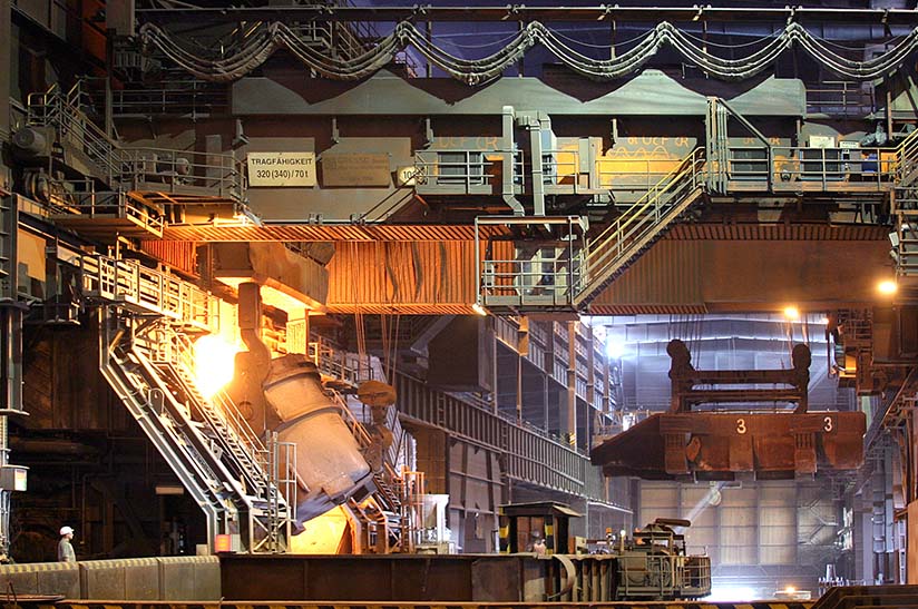 BOF-Konverter bei Salzgitter Flachstahl