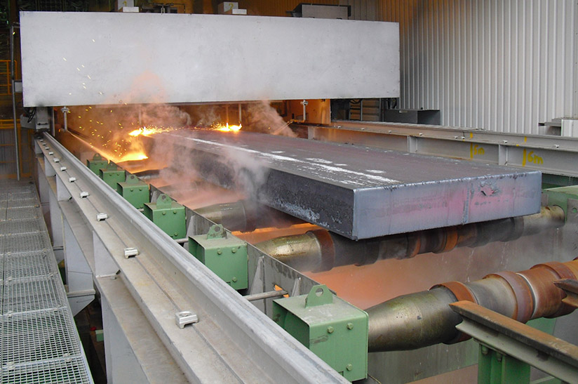 Stranggießanlage bei Salzgitter Flachstahl, einem Unternehmen der SZAG