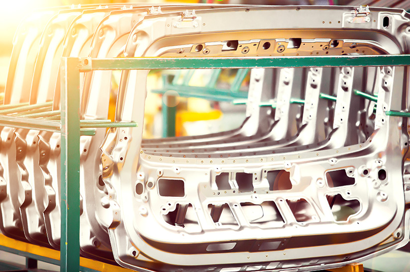 Digitale Simulation von Tailor Welded Blanks in der Automobilproduktion (Symbolbild)