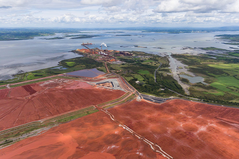 Rotschlamm-Deponie in Irland