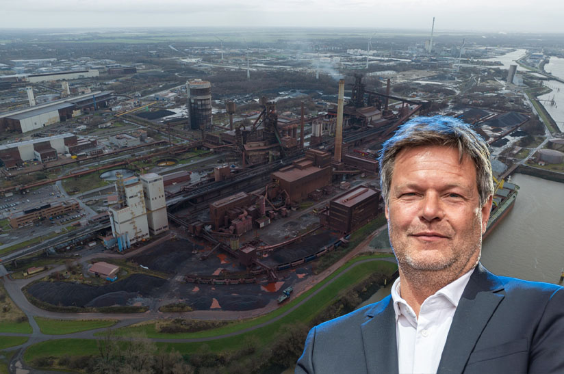 Robert Habeck besucht Industrieanlage in Bremen