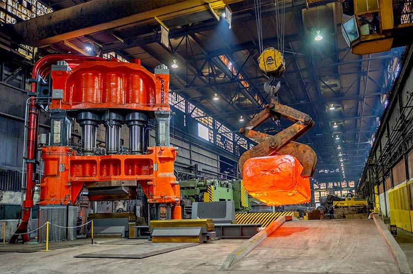 Presse bei Swiss Steel in Sorel-Tracy, Quebec