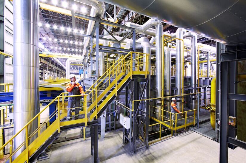 Auf dem Foto ist der Hubbfalkenofen von ArcelorMittal in Duisburg zu sehen.