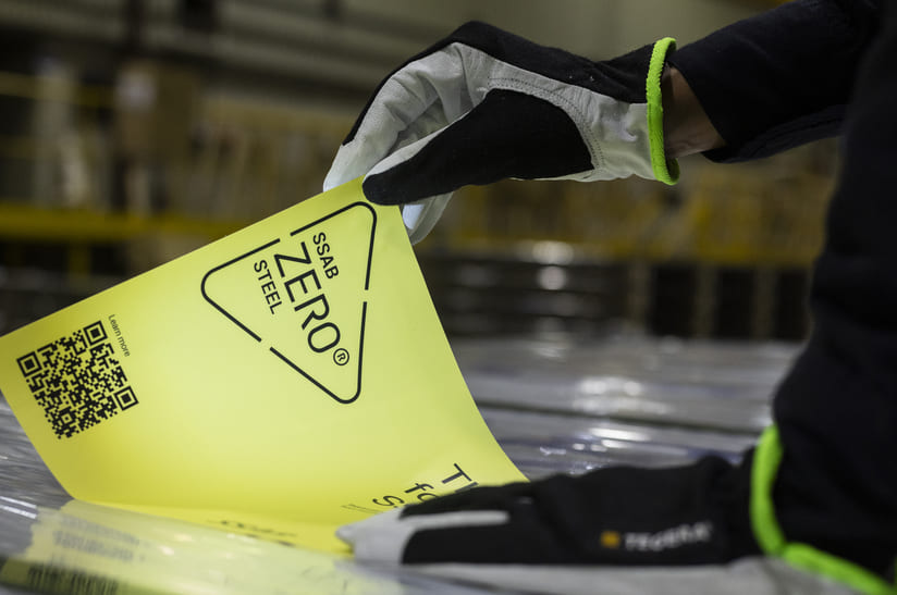 Kranhersteller Fassi lässt sich mit dem Stahl SSAB Zero beliefern, wie er im Bild zu sehen ist.