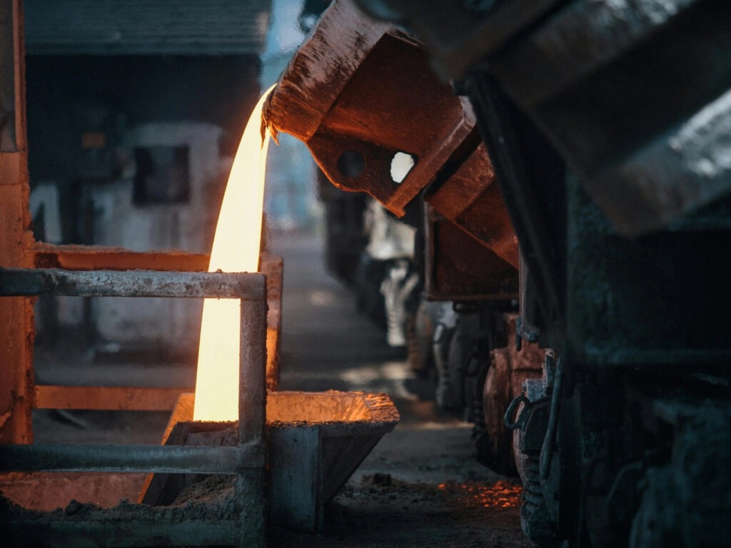 Hochofen aus Stahl und Eisen