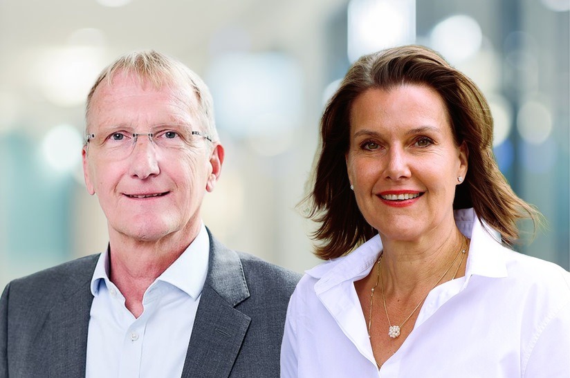 Das Bild zeigt die Porträts zweier weißer Menschen: Winfried Schulte (links) und Dr. Lisbeth Jacobs (rechts) – beide von Thyssenkrupp Rothe Erde.