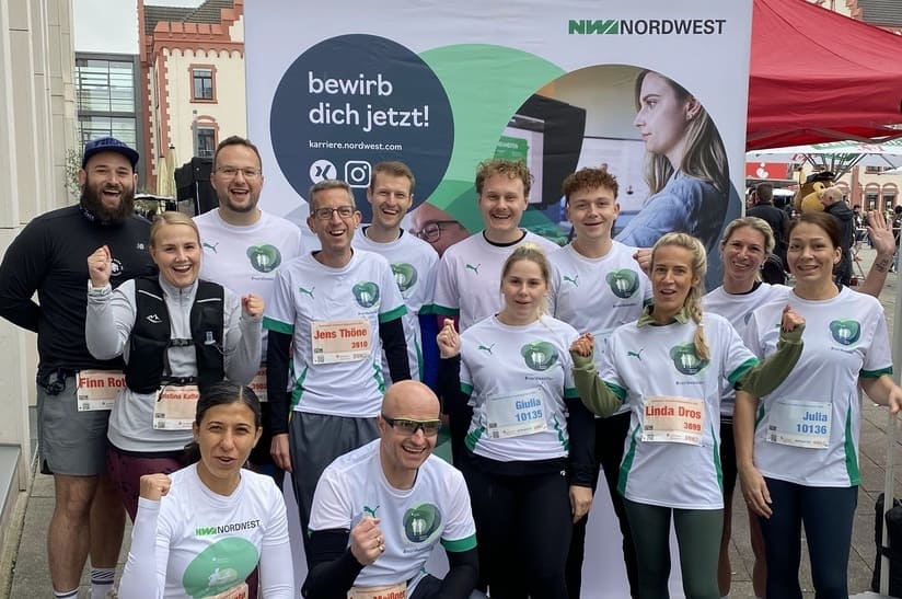 Das Laufteam der NORDWEST Handel AG beim Sparkassen-Phoenix- Halbmarathon.