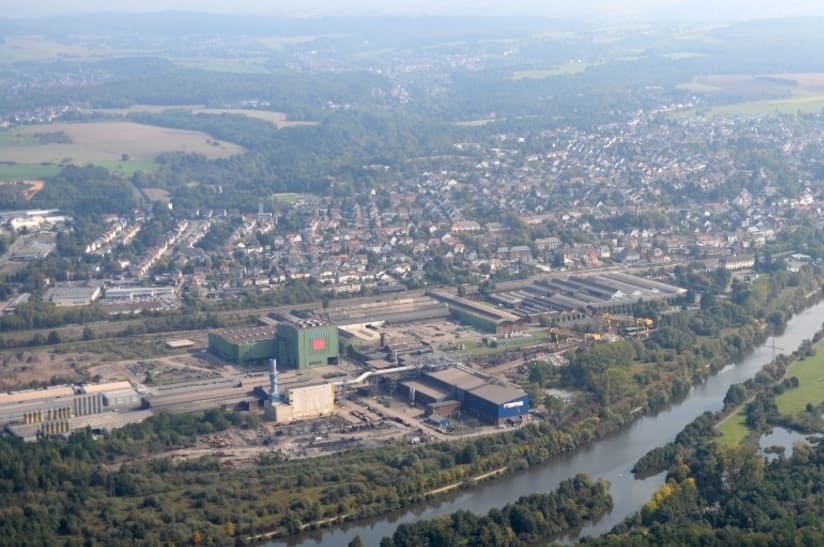 Stahlwerk Bous aus der Luft