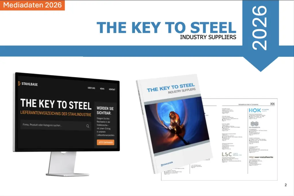 Mediadaten 2026: Verzeichnis der Stahlindustrie-Lieferanten, Bücher und Magazine