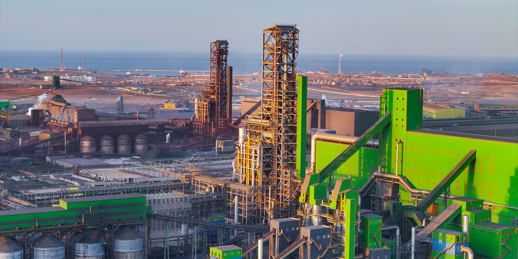 Die beiden Midrex-DRI-Anlagen von Tosyalı Algérie: Modul 2 stellte 2025 mit 2,43 Mio. t DRI im ersten Betriebsjahr einen neuen Weltrekord auf; Modul 1 erreichte 2025 weltweit Platz 3.