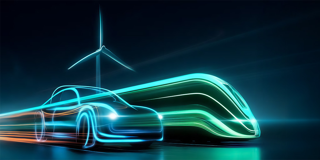 Die Grafik zeigt stilisierte Modelle eines Zugs und eines Autors. Dabei handelt es sich um das Key Visual zur IESSS 2026.