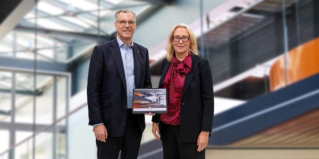 Die Vorstände Groebler und Potrafki präsentieren die Salzgitter-Geschäftszahlen 2025.