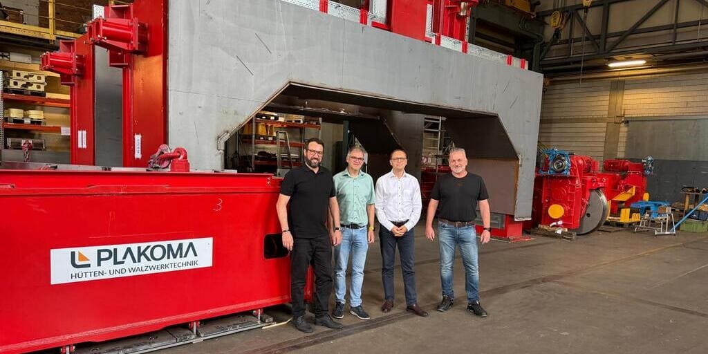 (von li n. rechts: Nicolas Fritzen (Geschäftsführer Plakoma GmbH), Dr. Christian Redl (stellvertrender Geschäftsführer INTECO), Ing. Roland Kristl (Geschäftsführer INTECO), Michael Jost (Prokurist Plakoma GmbH)