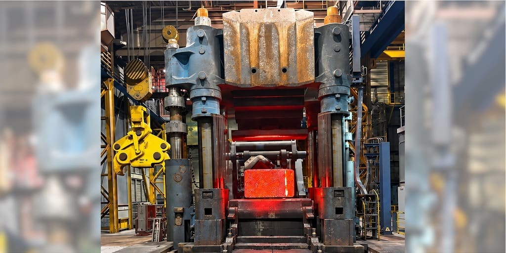 Aufnahme der Freiformschmiedepresse im Werk