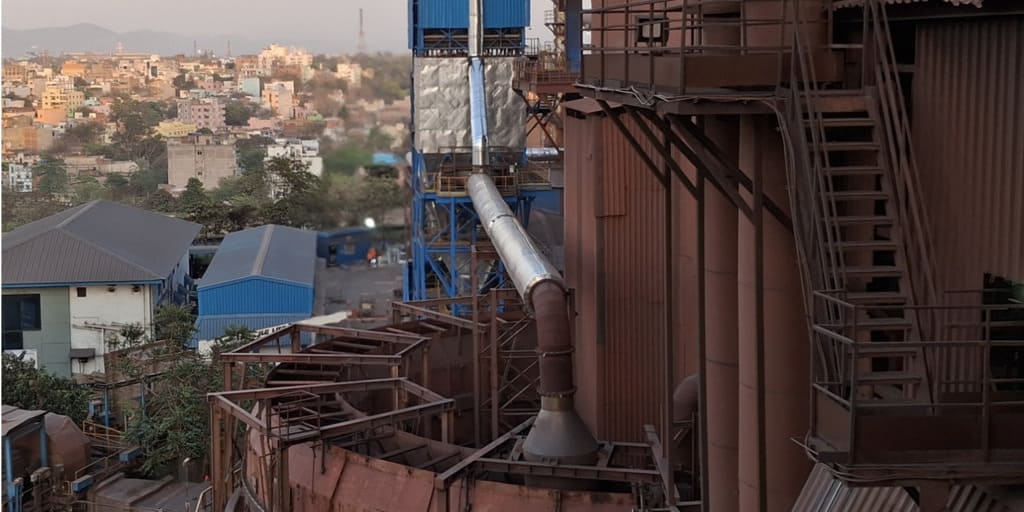 In der Stahlindustrie könnte Abwärme die Kosten für Gas reduzieren. Das Bild zeigt die Sinterkühlung bei Tata Steel. Foto: Kraftblock